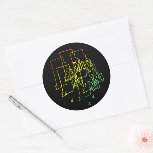 roodbruin ronde sticker (Envelop)