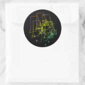 roodbruin ronde sticker (Tas)