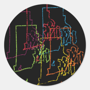 roodbruin ronde sticker