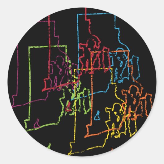 roodbruin ronde sticker (Voorkant)