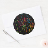 roodbruin ronde sticker (Envelop)