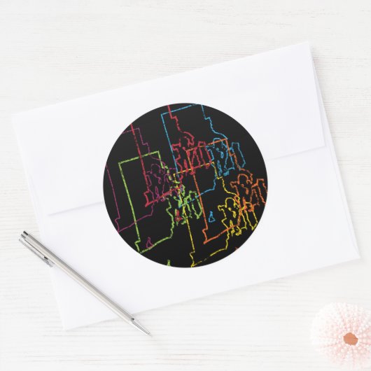 roodbruin ronde sticker (Envelop)