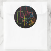 roodbruin ronde sticker (Tas)