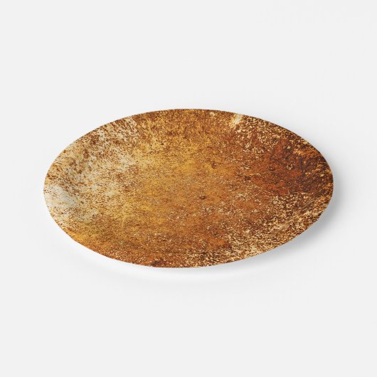 Roodbruin Rustic Weathered Grunge Koper Papieren Bordje (Gekanteld)