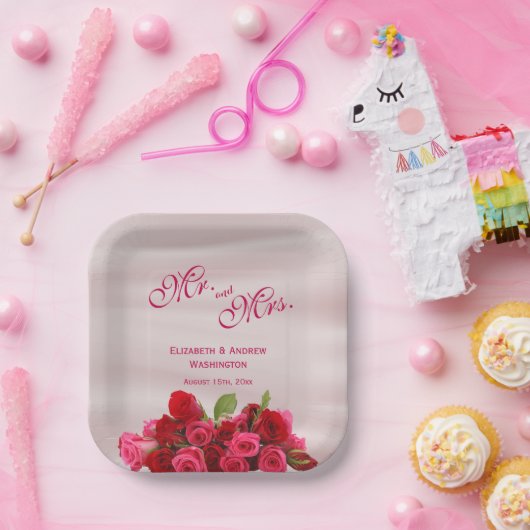 Roodbruin van rozemarijn papieren bordje (Feest)