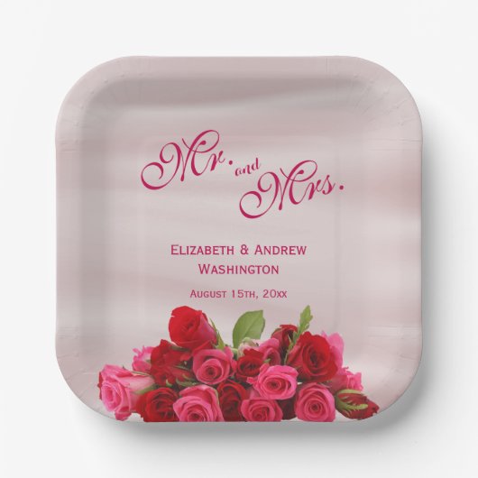 Roodbruin van rozemarijn papieren bordje (Voorkant)