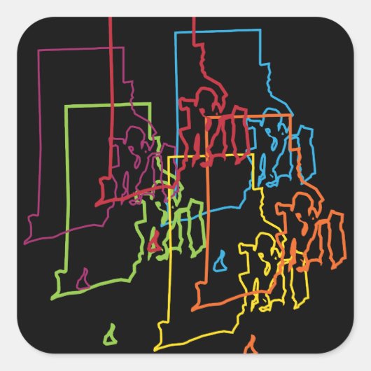 roodbruin vierkante sticker (Voorkant)