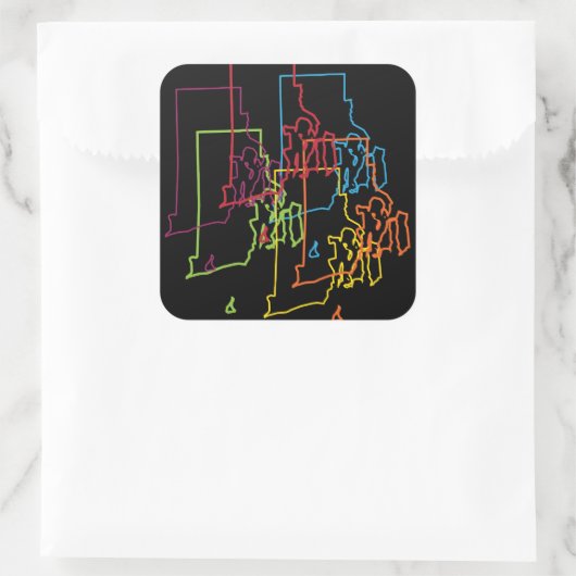 roodbruin vierkante sticker (Tas)