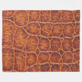 Roodbruine alligator huidafdruk fleece deken (Voorkant (Horizontaal))