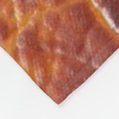 Roodbruine alligator huidafdruk fleece deken (Hoek)