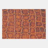 Roodbruine alligator huidafdruk inpakpapier vel (Voorkant)