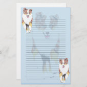 Roodbruine banketbakkerij van Red Merle Aussie Briefpapier (Voorkant / Achterkant)