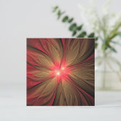 Roodbruine bloem aankondiging (Staand voorkant)