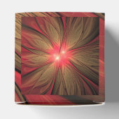 Roodbruine bloem bedankdoosjes (Bovenkant)