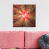 Roodbruine bloem canvas afdruk (Insitu (Woonkamer))