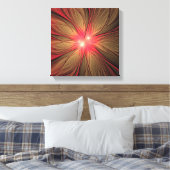 Roodbruine bloem canvas afdruk (Insitu (Slaapkamer))