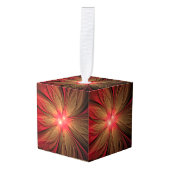 Roodbruine bloem decoratie (Voorkant hoekig)