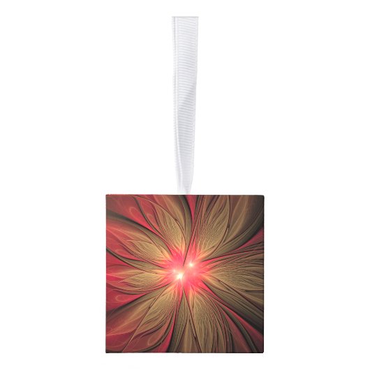 Roodbruine bloem decoratie (Rechts)