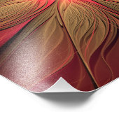 Roodbruine bloem foto afdruk (Hoek)