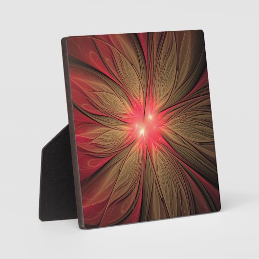 Roodbruine bloem fotoplaat (Voorkant)