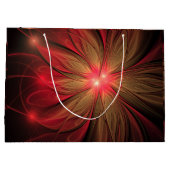 Roodbruine bloem groot cadeauzakje (Achterkant)