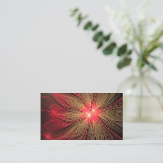 Roodbruine bloem informatiekaartje (Staand voorkant)