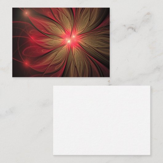 Roodbruine bloem informatiekaartje (Voorkant / Achterkant)