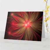 Roodbruine bloem kaart (Gele Bloem)