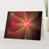 Roodbruine bloem kaart (Voorkant)