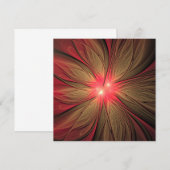 Roodbruine bloem kaart (Voorkant / Achterkant)