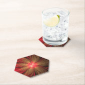 Roodbruine bloem kartonnen onderzetters (Insitu)