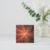 Roodbruine bloem klantenkaartje (Staand voorkant)