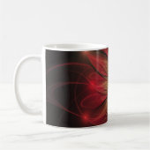Roodbruine bloem koffiemok (Links)