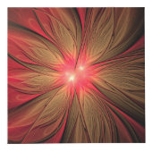 Roodbruine bloem kubus (Voorkant)