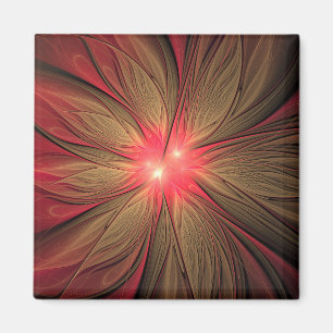 Roodbruine bloem magneet