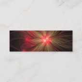 Roodbruine bloem mini visitekaartje (Voorkant)