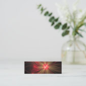 Roodbruine bloem mini visitekaartje (Staand voorkant)