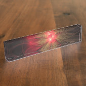 Roodbruine bloem naambordje (Zijkant)