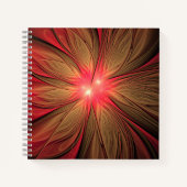 Roodbruine bloem notitieboek (Voorkant)