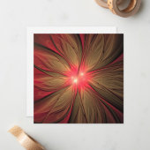 Roodbruine bloem notitiekaartje (Voorkant / Achterkant in situ)