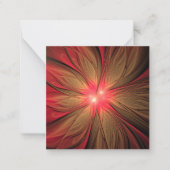 Roodbruine bloem notitiekaartje (Voorkant)