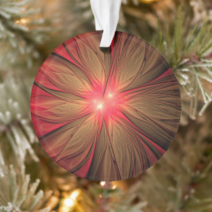 Roodbruine bloem ornament