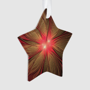 Roodbruine bloem ornament