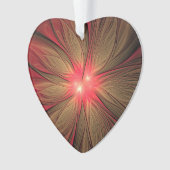 Roodbruine bloem ornament (voorkant)