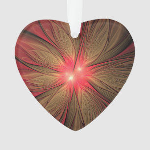 Roodbruine bloem ornament