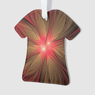 Roodbruine bloem ornament