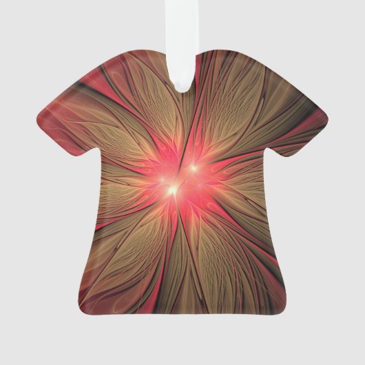 Roodbruine bloem ornament (achterkant)