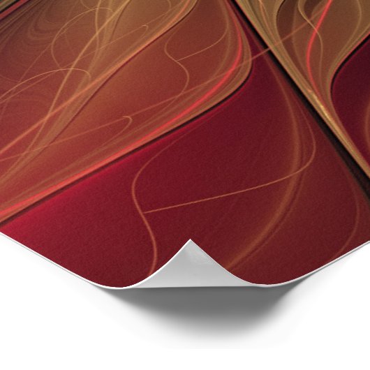 Roodbruine bloem poster (Hoek)