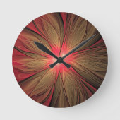 Roodbruine bloem ronde klok (Voorkant)