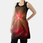 Roodbruine bloem schort (Insitu)